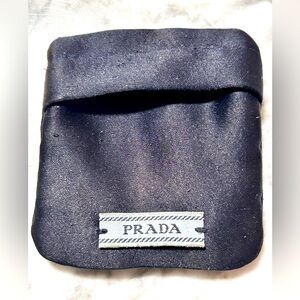 Prada Royal Blue Satin Small Jewelry  Dust Bag In Great Condition